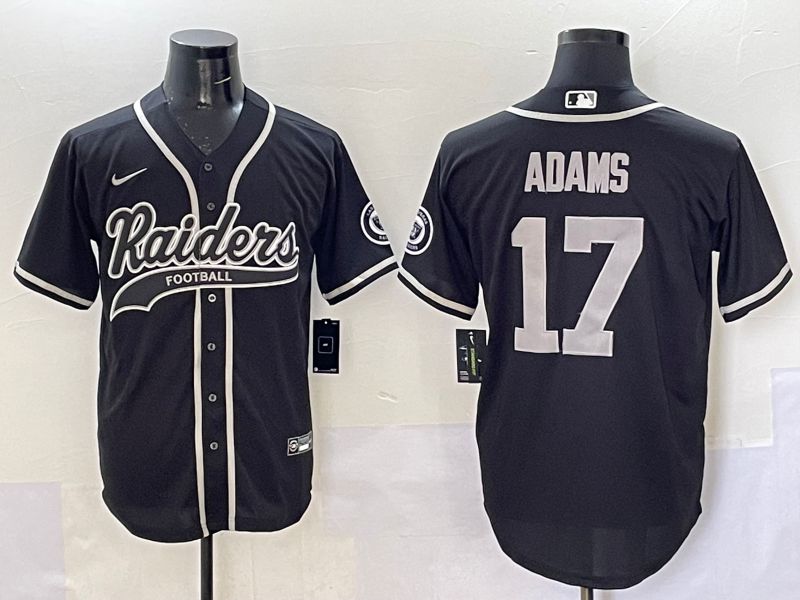 Men 2025 Oakland Raiders #17 Adams Black Joint Name Nike Limited NFL Jersey style 1